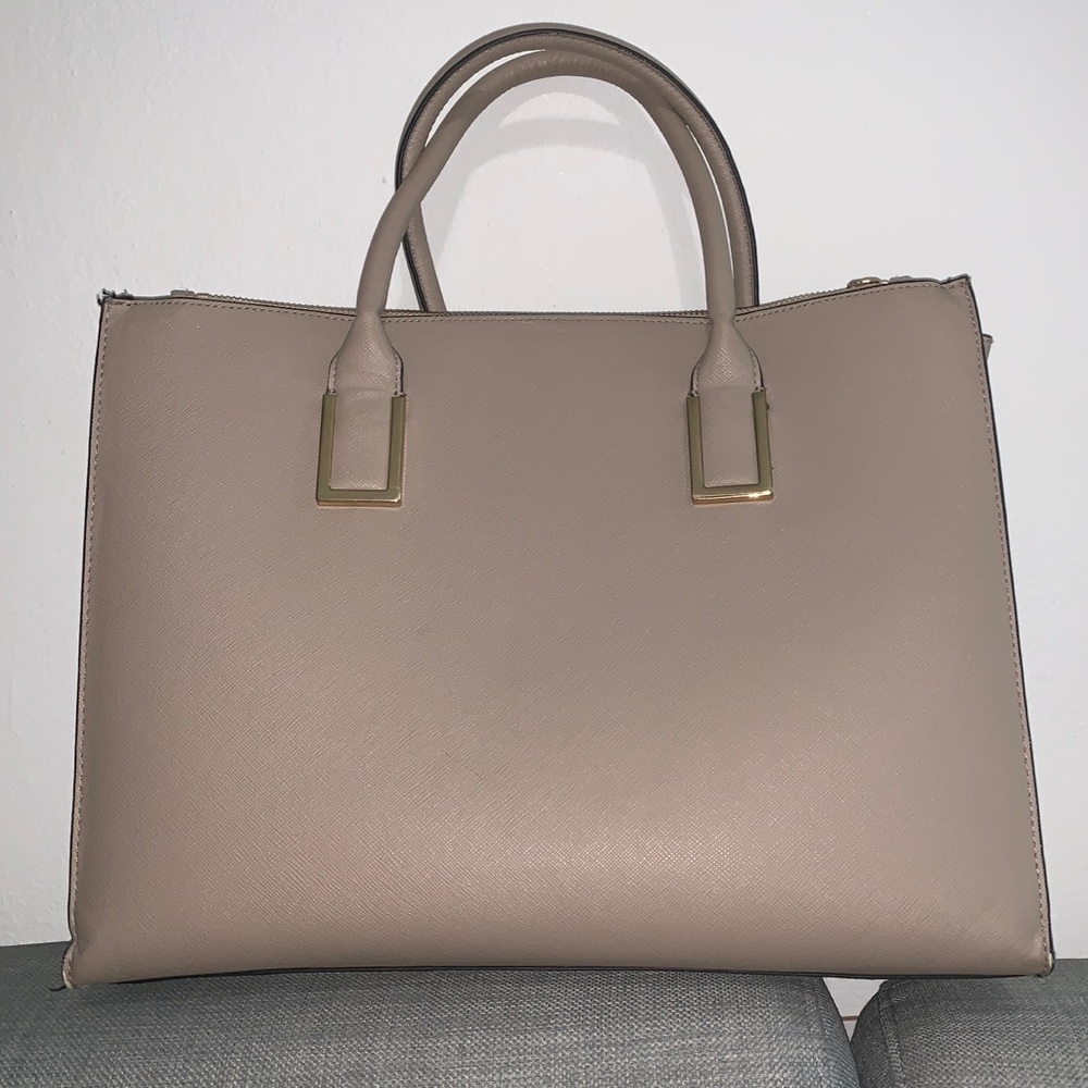 H&M Beige Large Handbag with gold details